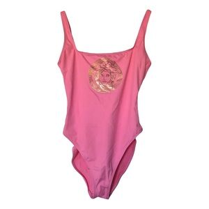 Stunning pink/gold Versace One Piece Medusa Swimsuit🩷😍 size 1